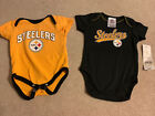 Nfl Team Apparel Baby 3 To 6 Months Steelers One Piece 2 Pack
