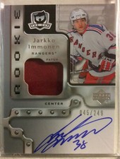 2006-07 Upper Deck The Cup Jarkko Immonen Rookie Autograph Patch #45/249