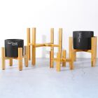 Wooden Shelf Rack Holder Garden Indoor W/ Non-Slip Mat Bamboo Corner Display