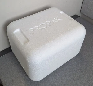 PROPAK Styrofoam Shipping Box Insulated Cooler Cold Ice Shipper 8x6x4" inside - Picture 1 of 6