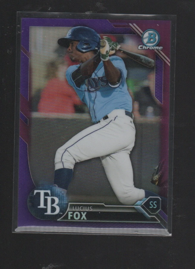 LUCIUS FOX 2016  BOWMAN CHROME DRAFT PURPLE REFRACTOR CARD #BDC-200   /250 - Image 1 of 1