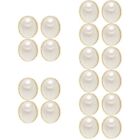  10 Pairs of Artificial Pearls Earrings Simulation Pearls Inlaid Ear Studs for
