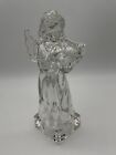 Glass Angel Figurine With Harp 8'' Tall By Misaka Christmas Angel H1