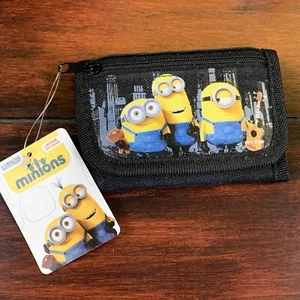 Minion wallet Black Children Boys Girls Wallet Kids Cartoon Coin Purse - Picture 1 of 5