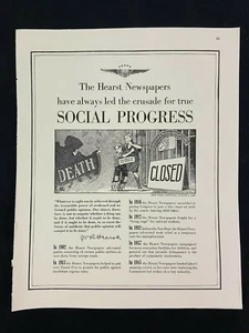 Hearst Newspaper Social Progress Magazine Ad 10.75 x 13.75 John Blair Radio - Picture 1 of 4