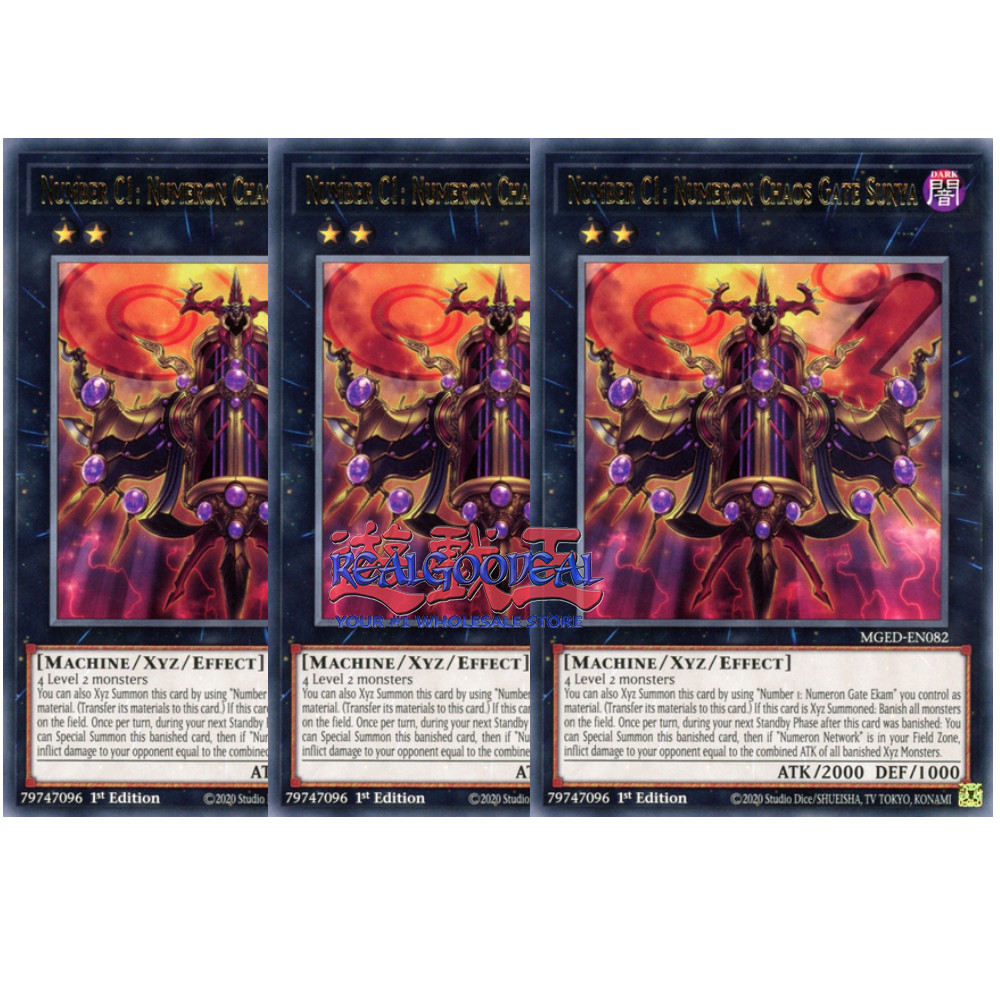 x3 Number C1: Numeron Chaos Gate Sunya MGED-EN082 Rare 1st | eBay