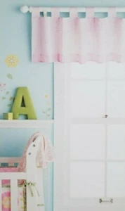 Cenefa de ventana floral Circo blanca y rosa 90" x 15" nueva en paquete - Imagen 1 de 9