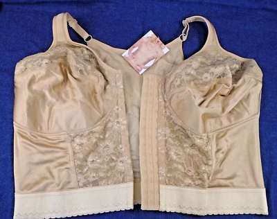 Sujetador Comfort Choice Easy Enhancer Cierre Frontal Longline Beige Encaje Sin Alambres 44DD Foto 1 de 4