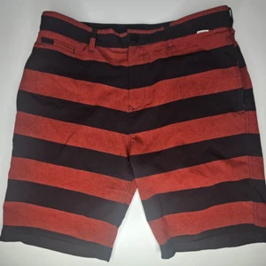 Volcom Surf & Turf Hybrid Shorts Men’s Size 34 Black Maroon - Picture 1 of 11