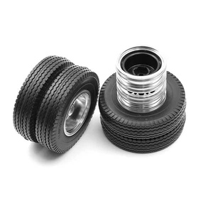 Ruedas Neumáticos Modelo Coche 1/14 Tamiya CNC Ruedas Metal Ruedas Traseras Un Par - Imagen 1 de 5