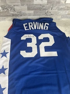Dr. J. Julius Erving New York Nets Custom Signed Jersey JSA - Picture 1 of 4