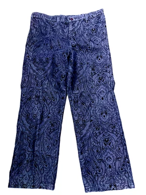 FDJ French Dressing Womens Printed Pants Size 14 Navy Abstract Design High Rise - Image 1 of 4
