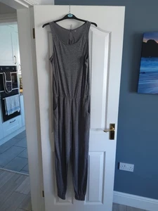 Ladies George Dark Grey Marl Jumpsuit - Size 12-14 - Picture 1 of 4