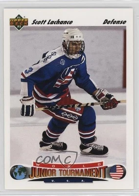 1991-92 Upper Deck UD Logo Hologram Scott Lachance #692 Rookie RC - Image 1 of 2