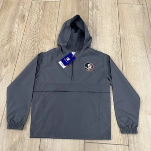 NWT Champion YM (7-8) Jacket Kids 1/4 Zip Gray Long Sleeve 100% Polyester Hooded - Picture 1 of 15