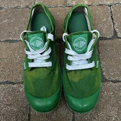 Palladium Pampa Oxford Low Canvas Shoes 1947 L'Original Kelly Green Size 11 RARE - image 1 of 4