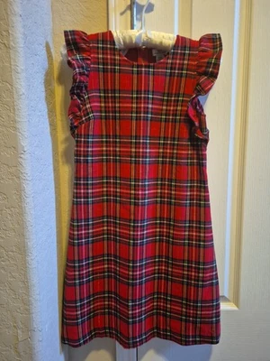 Vineyard Vines Red Plaid  sleeveless Holiday/ Christmas dress Girls Size 14 - Image 1 of 4