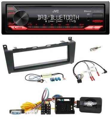 JVC Bluetooth USB DAB Lenkrad Autoradio für Mercedes C W204 S204 2007-2011 - Bild 1 von 4