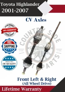 New OE Front CV Axles For 2001-2007 Toyota Highlander 4X4 Lifetime Warranty - Foto 1 di 14