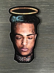 XXXtentacion Vinyl Sticker Gold Halo Very High Quality R.I.P Rare Hip Hop - Picture 1 of 6