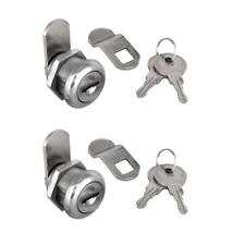 2Pcs Cabinet Cam Lock Keyed Alike Tool Box Locks 5/8" Cylinder for Truck Pickup