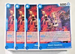 OP05-047 Basil Hawkins (C) Risveglio della Nuova Era One Piece CCG x4 Playset quasi nuovo - Foto 1 di 1