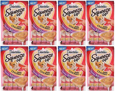 Delectables Squeeze Up Senior 10+ YRS Tasty Treat With Chicken - 8 Pck(32 Tubes) • 25.57$