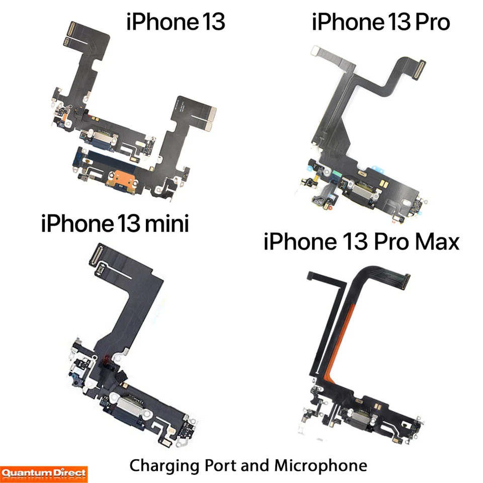 QUANTUM DIRECT iPhone 13 / 13 Pro / 13 Pro Max / 13 Mini Charging Port Mic Cable Replacement