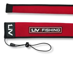 LIV FISHING Rod Sleeve Neoprene Floating Hook Resistant Red Casting - Picture 1 of 2