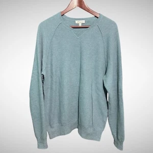 Peter Millar Sweater Mens Large Merino Wool Solid Blue pull over Pre Owned  - Picture 1 of 8