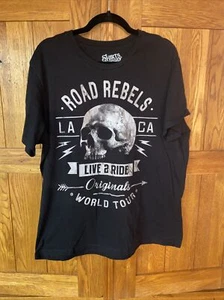 Camiseta para hombre Shirts Happen - Road Rebels, Live 2 Ride World Tour (talla XXL)  - Imagen 1 de 4