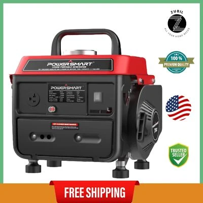 PowerSmart 1200W Gas Fuel Generator Portable Inverter for Camping Outdoor, Low N