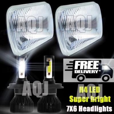 For International Harvester 9900 4700 4800 4900 8100 3800 7x6" Led headlight 2pc - Image 1 of 4