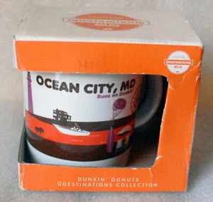 DUNKIN DONUTS 2014 OCEAN CITY MD mug coffee lettering in box DDESTINATIONS - Picture 1 of 1