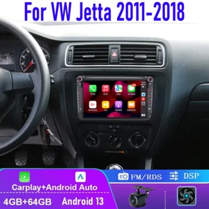 8'' For VW Jetta 2011-2018 GPS Car Radio Head Unit Wireles CarPlay Android 13 - Picture 1 of 18