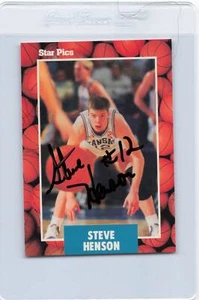 1990 Star Pics #56 Steve Henson Kansas State Signed Auto *J9090 - Picture 1 of 2