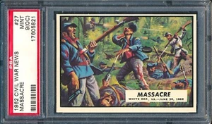 1962 Topps Civil War News #27: Massacre ~ PSA 9 oc - Picture 1 of 2