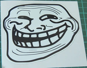 Troll Face Sticker Decal 5x5cm Meme Coolface Problem? Feels 4chan trollface - Bild 1 von 1