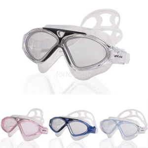Adult Wide Frame Watertight Clear Anti Fog Lens Swimming Goggles Swim Glasses - Picture 1 of 8