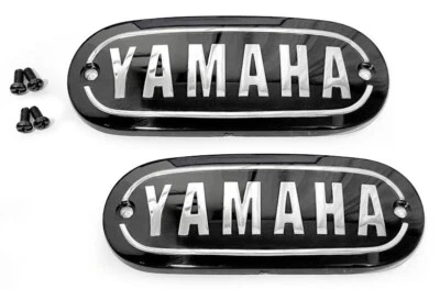 Emblema del tanque de combustible Yamaha XS1 XS2 XS650 2 piezas negro #211-24161-00-00, 214-24161-00 Foto 1 de 4