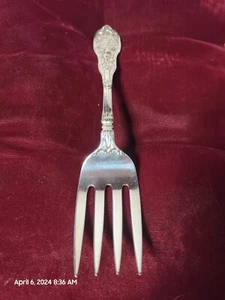 Large Gorham Mythologique Solid Sterling Silver Serving Fork Signed  - Picture 1 of 10