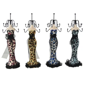 Leopard Mannequin Elegant Dress Jewelry Earring Necklace Stand Display Holder - Picture 1 of 4
