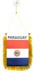 Paraguay MINI BANNER FLAG GREAT FOR CAR & HOME WINDOW MIRROR HANGING 2 SIDE