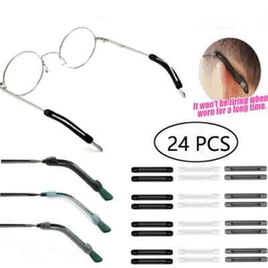 24Pcs Eyewear Anti Slip Silicone Ear Hook Temple Tip Holder Glasses Accessori - Bild 1 von 14