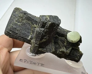 Hermoso PREHNIT Epidoto Cristal Etapa Prehnite Epidote Crystal, Malí - Imagen 1 de 7