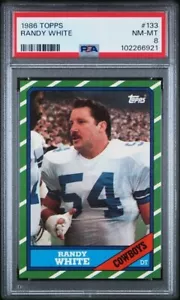 Randy White 1986 Topps #133 PSA 8 casi nuevo-como nuevo Hof Dallas Cowboys - Imagen 1 de 2