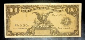 1920 Germany ORIGINAL SHELLO-SEIFEN-BORAX ADVERTISEMENT 1000 DOLLARS BANKNOTE - Picture 1 of 2