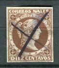 COLOMBIA; 1876 United States of Colombia Imperf issue used Shade 10c. Postmark