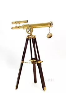 Telescopio de latón con soporte - 18 pulgadas decoración náutica - Imagen 1 de 7