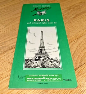 1964 MICHELIN PARIS AND PRINCIPAL SIGHTS NEAR BY Guide Book ENGLISH Edition - Picture 1 of 14